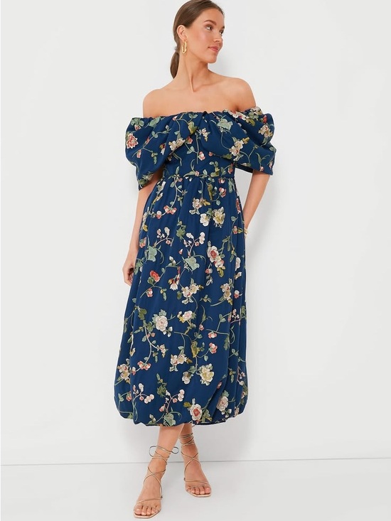 Sea New York Dresses & Skirts - Sea New York Julian Floral-Embroidered Off-the-Shoulder Dress